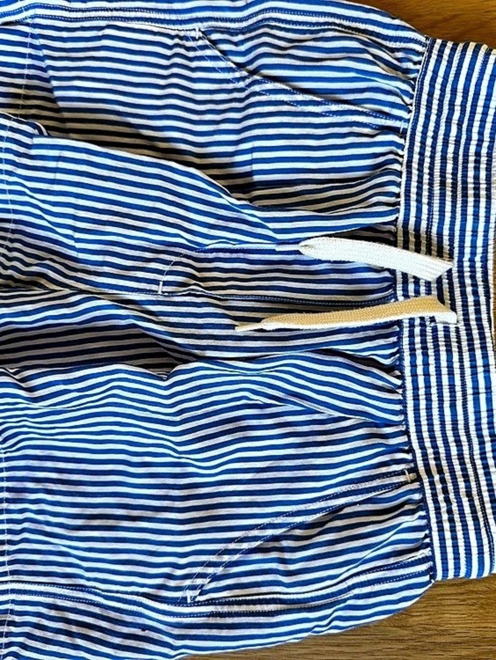 Bellerose Kids Striped Shorts in Blue & White Size 10